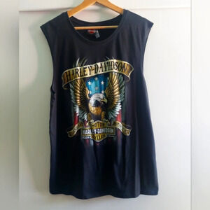 Harley-Davidson Muscle shirt tank Bar & Shield Eagle Wings Colorful Biker Moto